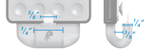 Dimensions of the Pop'n 2 Connector